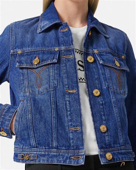 versace convertible jacketd|Versace denim jacket.